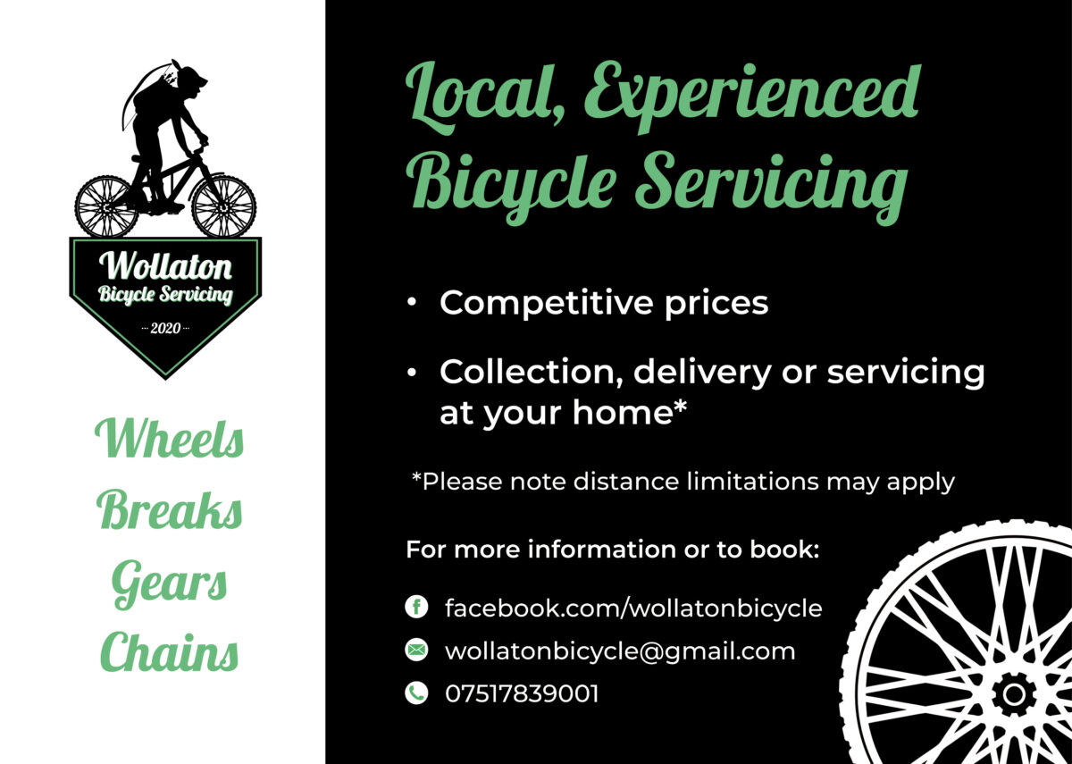 Wollaton Bicycle Servicing A4 Poster