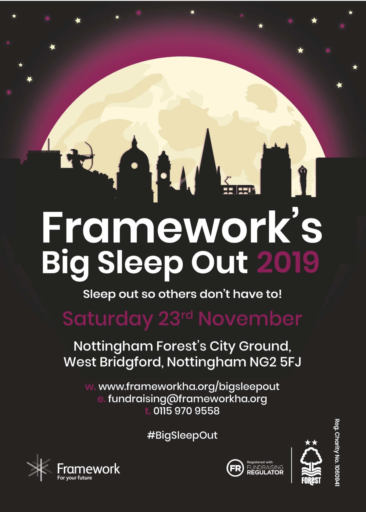 Framework Big Sleep Out poster 2019